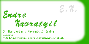 endre navratyil business card